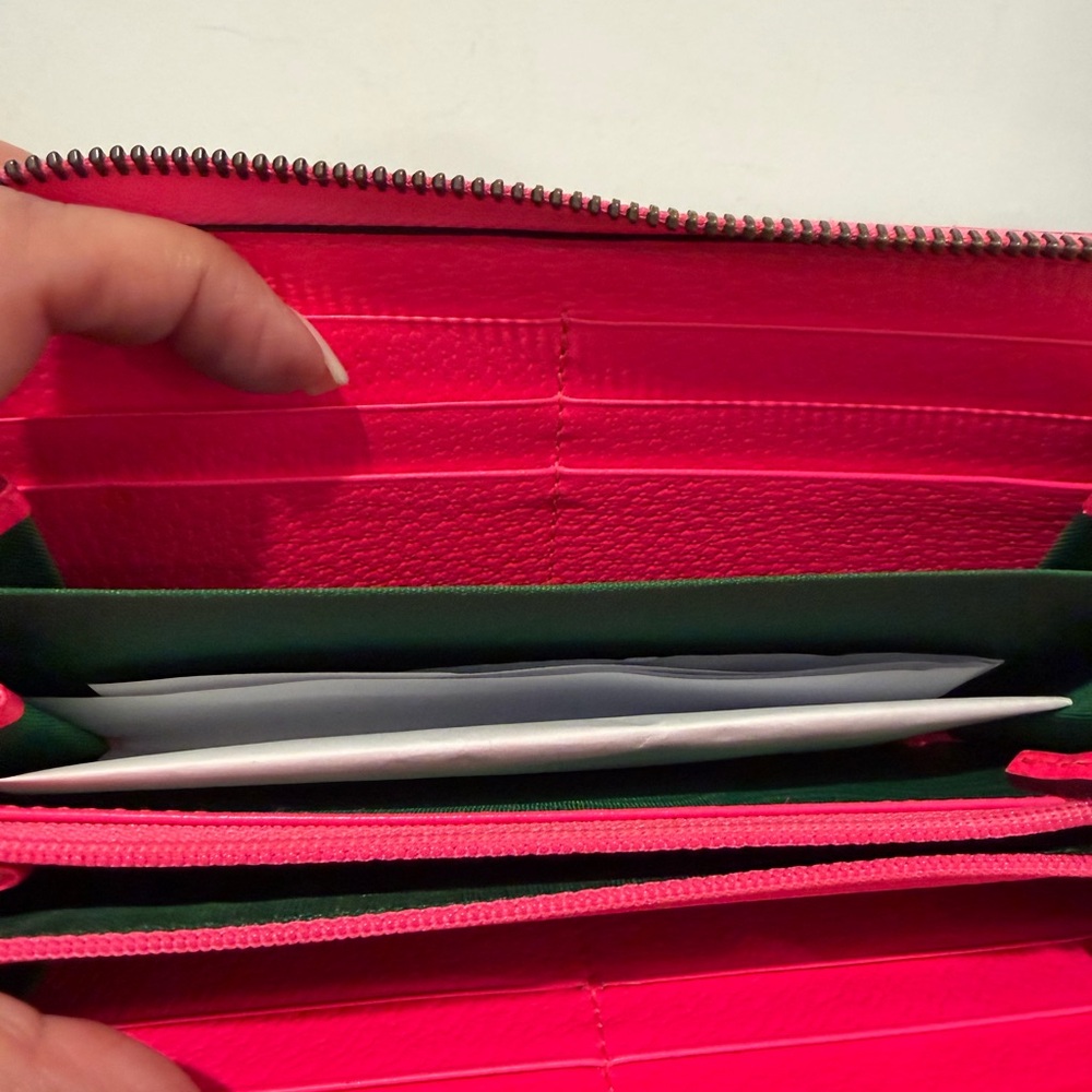 Gucci Horsebit Bright Pink Floral Wallet - Picture 6 of 9